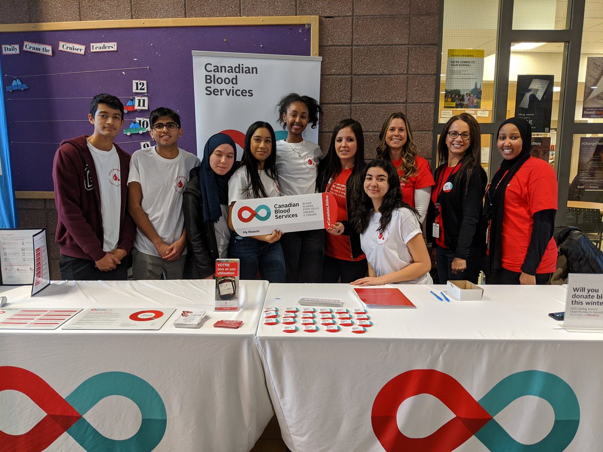 ldhmrlind's tweet photo. Part ✌️ of this initiative went down today! Gr 12 Leadership students hosted a blood drive to recruit first time donors. We'll be sending 2 bus loads of students to @LifelineOTT in a couple weeks. Stay tuned! https://t.co/r3pkLSoHaM