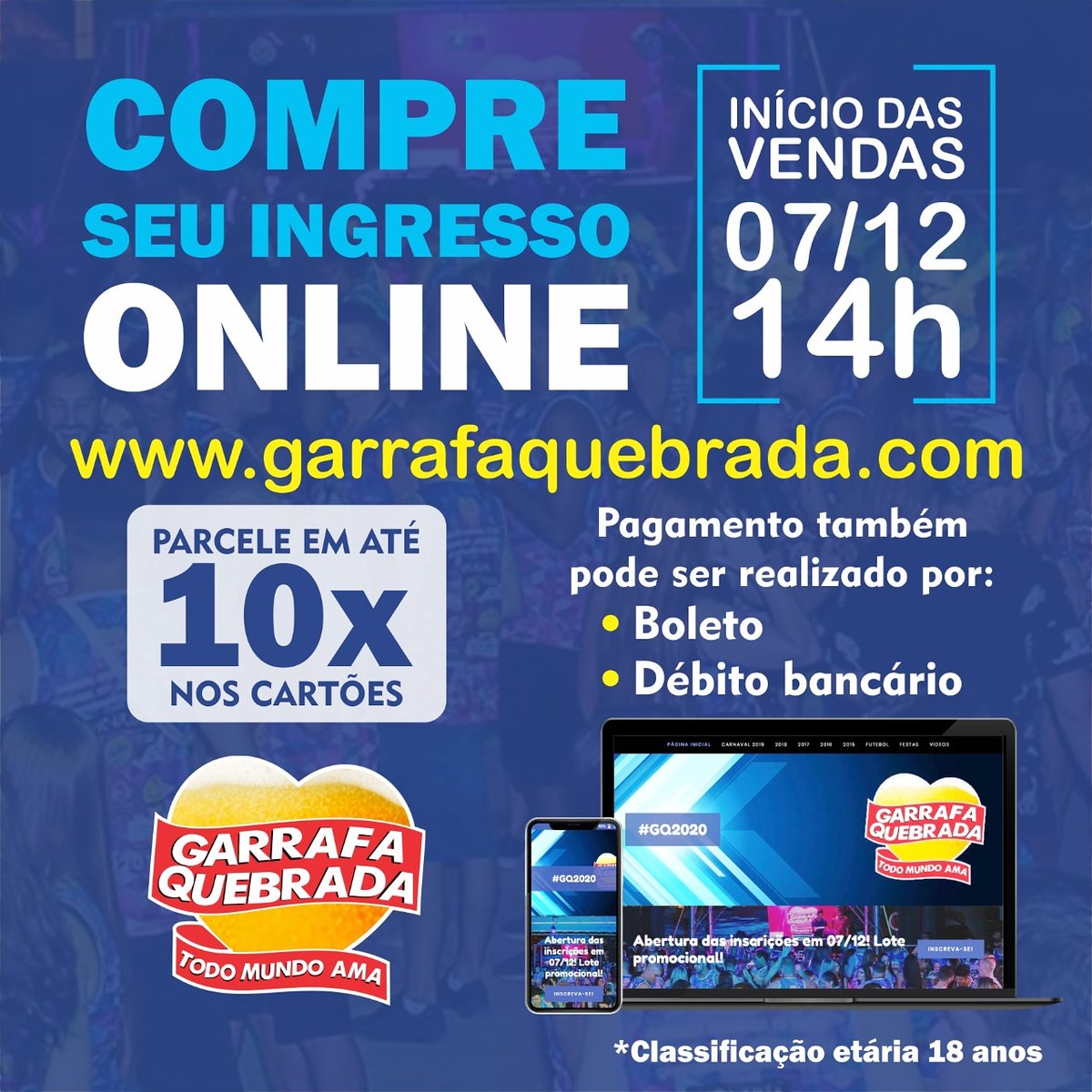 garrafaquebrada's tweet photo. Mais uma facilidade pra você!! 😎

👉 Faça sua inscrição parcelando o valor em até 10x no cartão de crédito! 💳 https://t.co/BdxBa95Woo

👉 Visa, Mastercard, Diners, American Express, Hiper e Elo https://t.co/iZGIy9ntNO