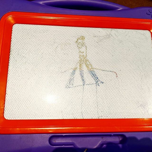 teengkoh's tweet photo. "mummy, Clara was sad that you went away so I drew a picture of you to pretend that it was the real you. She didn't fall for it." #Marceline #Twitter #FakeMummy #CuteDrawing #Almost6 https://t.co/SHUwhs7hLz https://t.co/2IosEiotTI