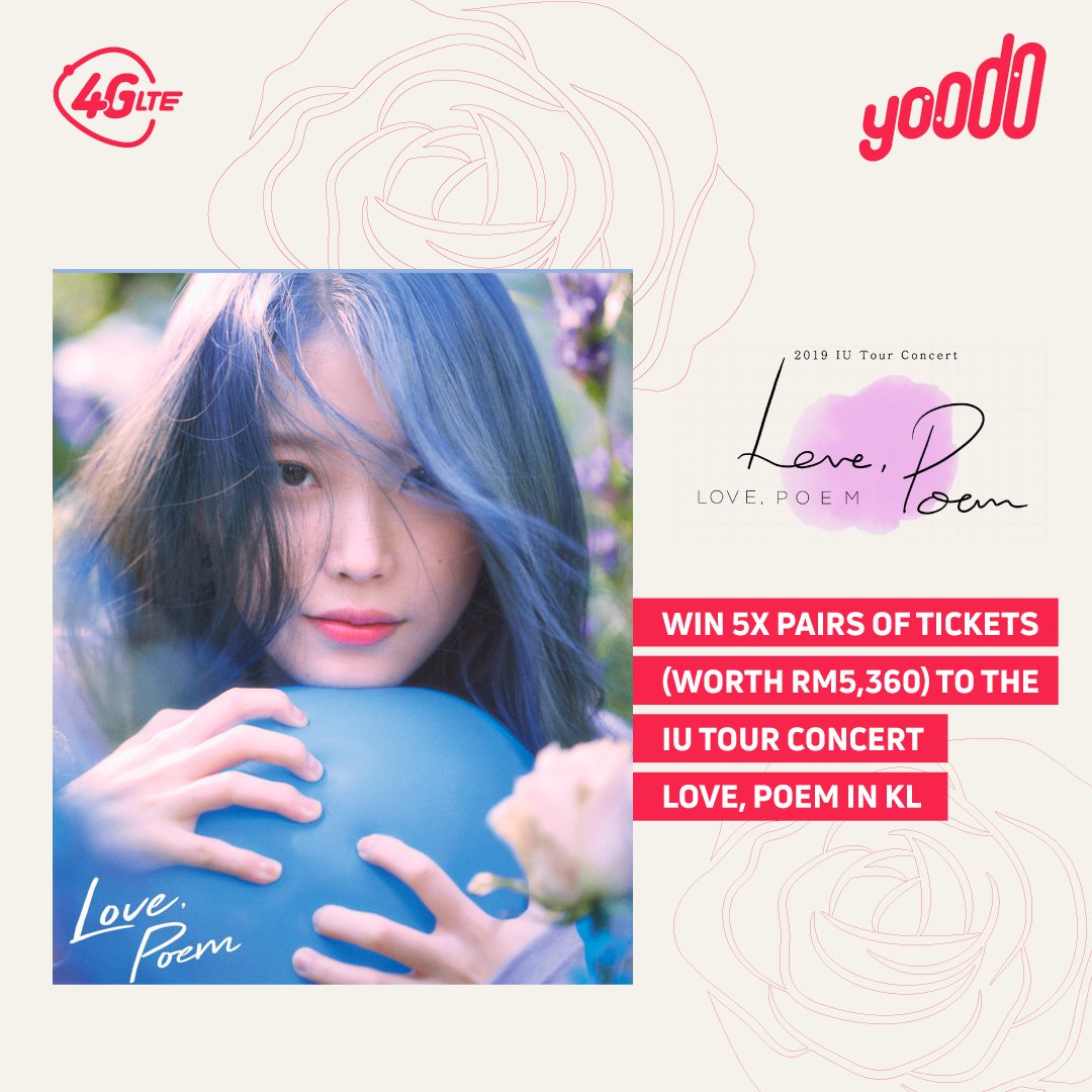 yoodoMY's tweet photo. Are you the biggest IU fan among all the Ku-Aena? Here’s a chance to win 5 pairs of tickets to IU 2019 LOVE, POEM Tour Concert in Kuala Lumpur. https://t.co/wtQGzX9npt