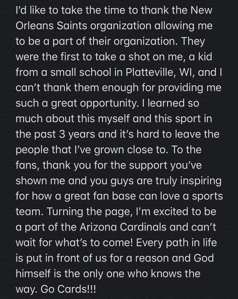 1darnold's tweet photo. Peace out NOLA! Thanks for all the memories! https://t.co/aEueMnuJQU