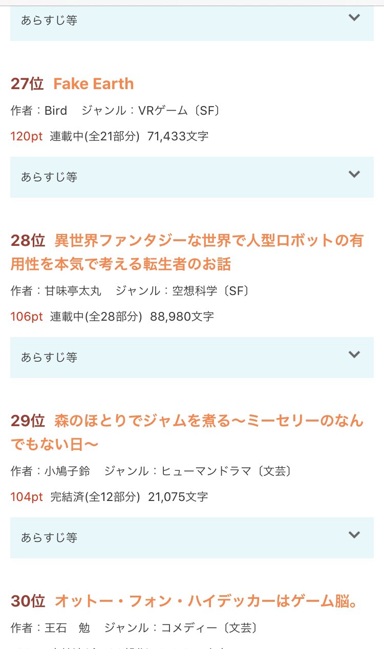 Uzivatel Bird Na Twitteru 宣伝 Fake Earth 本日の異世界sf文芸その他ランキングでは日間21位 週間27位 月間29位でした いつも応援ありがとうございます 作品url T Co Mxbmtkrxvm よければぜひお読みください 読んで面白ければブクマ評価 Uzivatel Bird Na Twitteru 宣伝 Fake Earth 本日の異世界sf文芸その他ランキングでは日間21位 週間27位 月間29位でした いつも応援ありがとうございます 作品url T Co Mxbmtkrxvm よければぜひお読みください 読んで面白ければブクマ評価