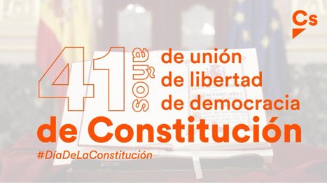 CsYebes_Valde's tweet photo. ☀️ ¡#BuenosDías y #FelizViernes!

📙 Hoy conmemoramos el 41 aniversario de nuestra Constitución. 41 años de unión, libertad y de democracia.

Trabajemos cada día por hacerla respetar y cumplir en cada uno de sus artículos https://t.co/ucNV4Qxlwi