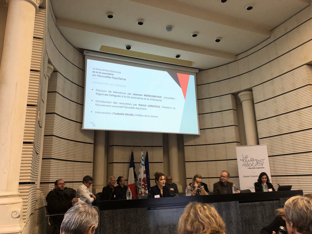 Lancement des 2è rencontres régionales de la vie associative par <a href="/L_Moncondhuy/">Léonore Moncond'huy</a> Journée organisée par <a href="/lemouvementasso/">Le Mouvement associatif</a> #NouvelleAquitaine pour échanger sur le dynamisme et la vitalité associatif en Région et sur les perspectives à venir.