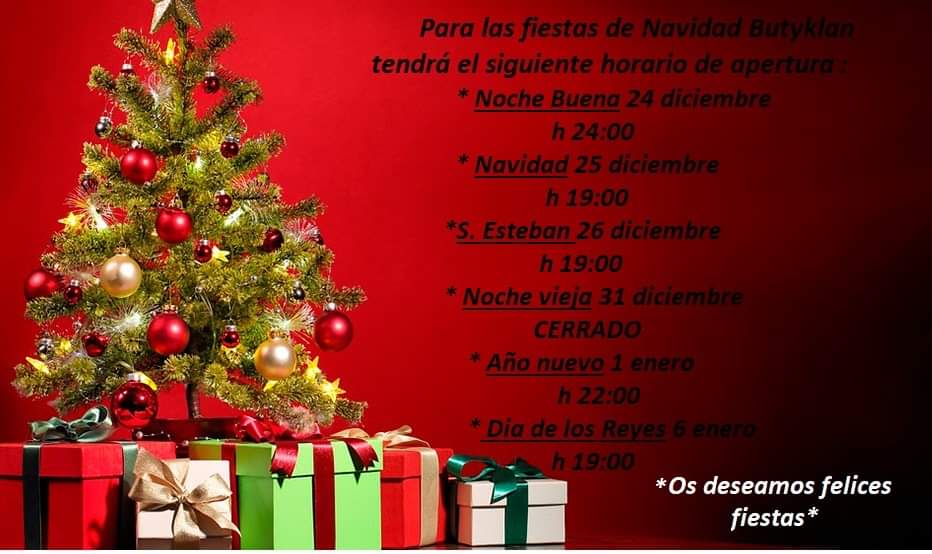 Butyklaners's tweet photo. Horario del #PUB #Bar #Butyklan por #Navidad2019 en #BarcelonaDeNoche https://t.co/fPmBQ141R0