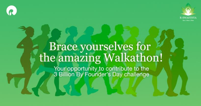 SwasthyaR's tweet photo. Together we walk even further as One Team and One Family.
We are all geared up for the Walkathon. Are you?
Hope to see you all in high spirits today at Building 1 Entrance, RCP at 3:30 PM.
#RILWalkForHealth #RILWayOfLife https://t.co/MfeJhyR2qm