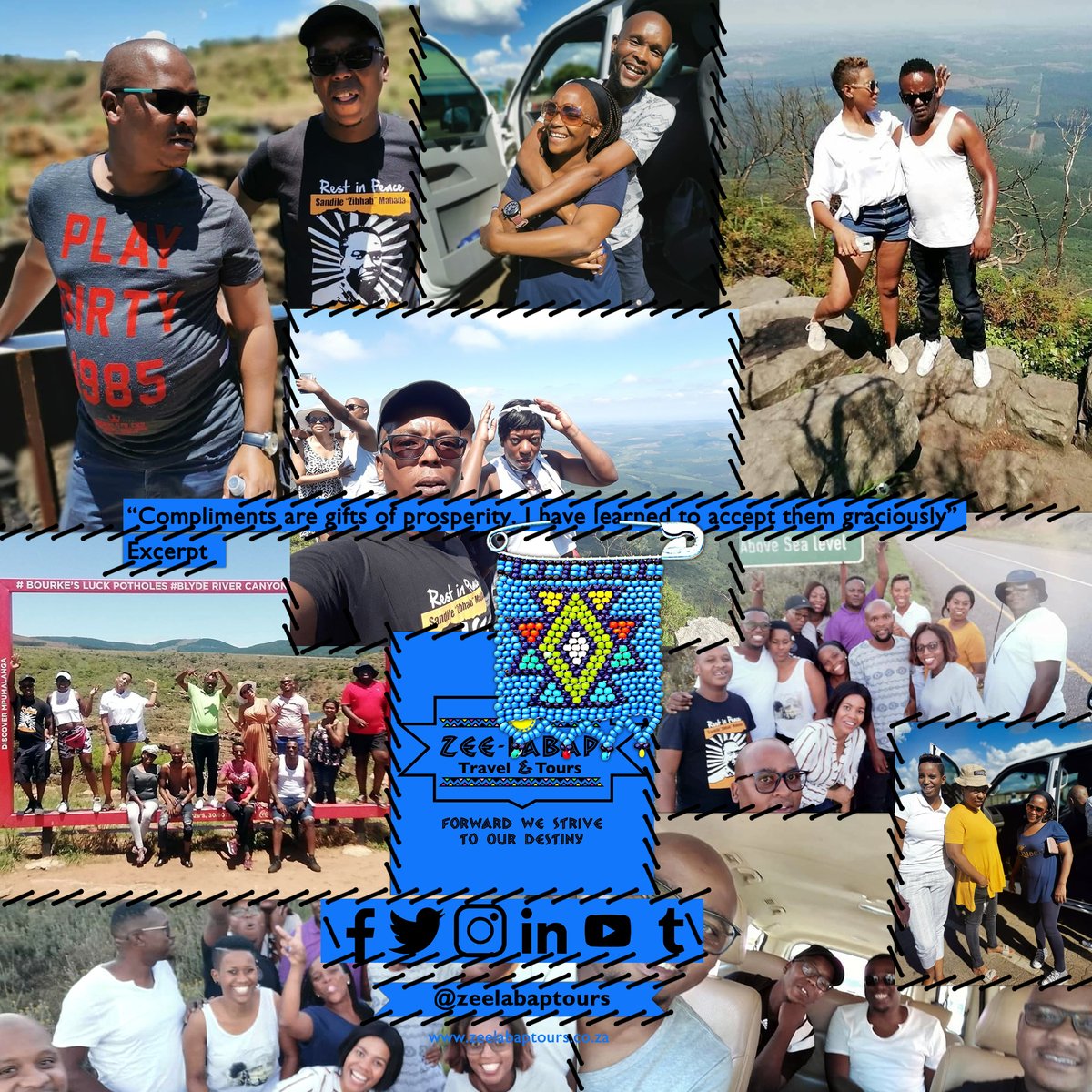 zeelabaptours's tweet photo. "Compliments are gifts of prosperity, I have learned to accept them graciously". Excerpt @Mtpatourism #ForwardWeStrivetoOurDestiny @zeelabaptours https://t.co/Cci9xpHYvP