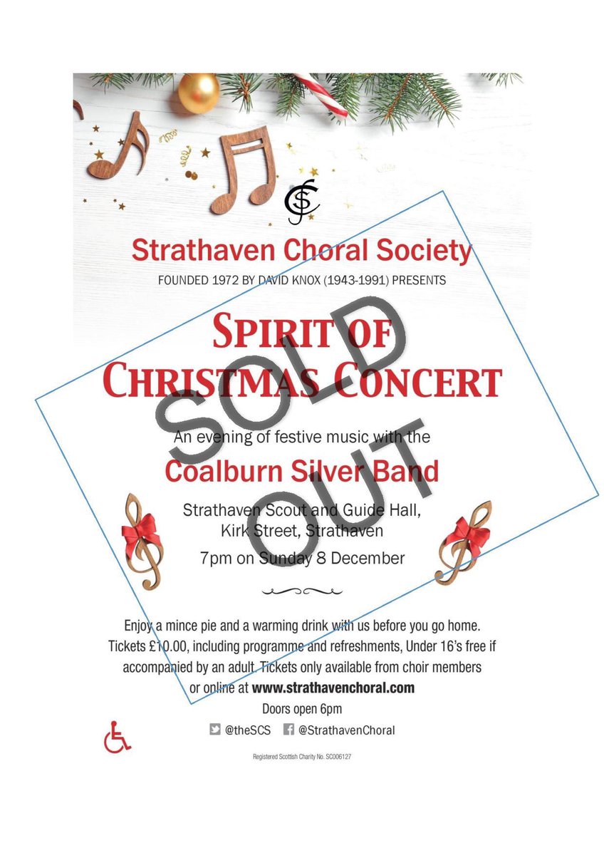 Our concert with @CoalburnSilver at the  <a href="/StrathavenSGC/">StrathavenScout&GC</a> is now sold out. A big thank you to everyone who has bought a ticket. We cannot wait for Sunday.