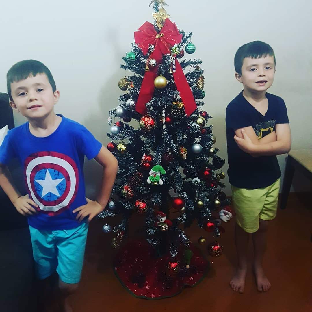 pollytmontaldi's tweet photo. Bom dia! 
Aqui em casa Pedro e João que ajudaram a montar a árvore. 
Amam as decorações de Natal!
Assistem o #bdsp todos os dias. https://t.co/ZgXlP5YLlh