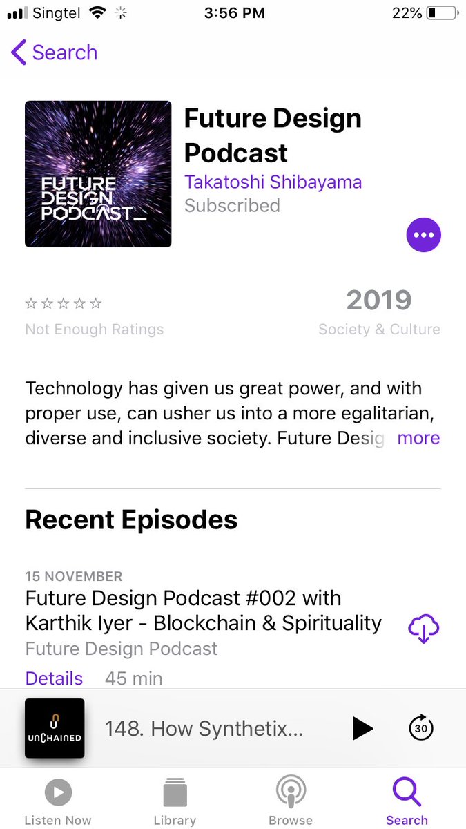 BlockchainCtrSG's tweet photo. #futuredesignpodcast is now on iTunes and Spotify! 
 
Please subscribe and give our latest 2 episodes a listen! 
 
https://t.co/lczV9cY8AJ
 
https://t.co/ACrsulMXnQ
 
#blockshinesg #blockchaincentresg #thoughtleadership #thoughtprovoking #sharetheknowledge  #podcasts https://t.co/gmWBMHO8JF