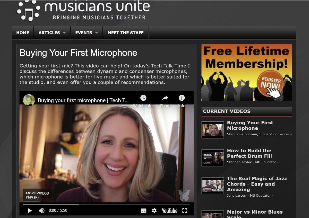 sforryan's tweet photo. My collaboration with @MusiciansUnite1 continues! Today‘s video is about how to choose your first microphone. 😎
https://t.co/0bkKJkmo1O https://t.co/gN4ky7PK9t