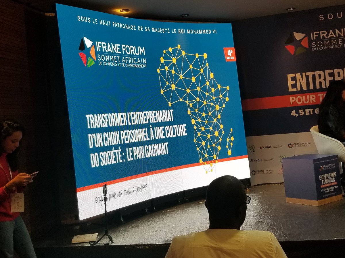 IfraneForum's tweet photo. Panel1:Transformer l’entreprenariat d’un choix personnel à une culture de société : le pari gagnant.
Modératrice : Haoua MAMOUDOU
Intervenants :​ Abdourahmane SY, Djallami Mohamadou IDI,Noureddine Hachicha,Zahra Maafiri.
#Maroc  #IfraneForum2019 #iafrika #Africa #Entrepreneurship https://t.co/RCNJrr7n2K