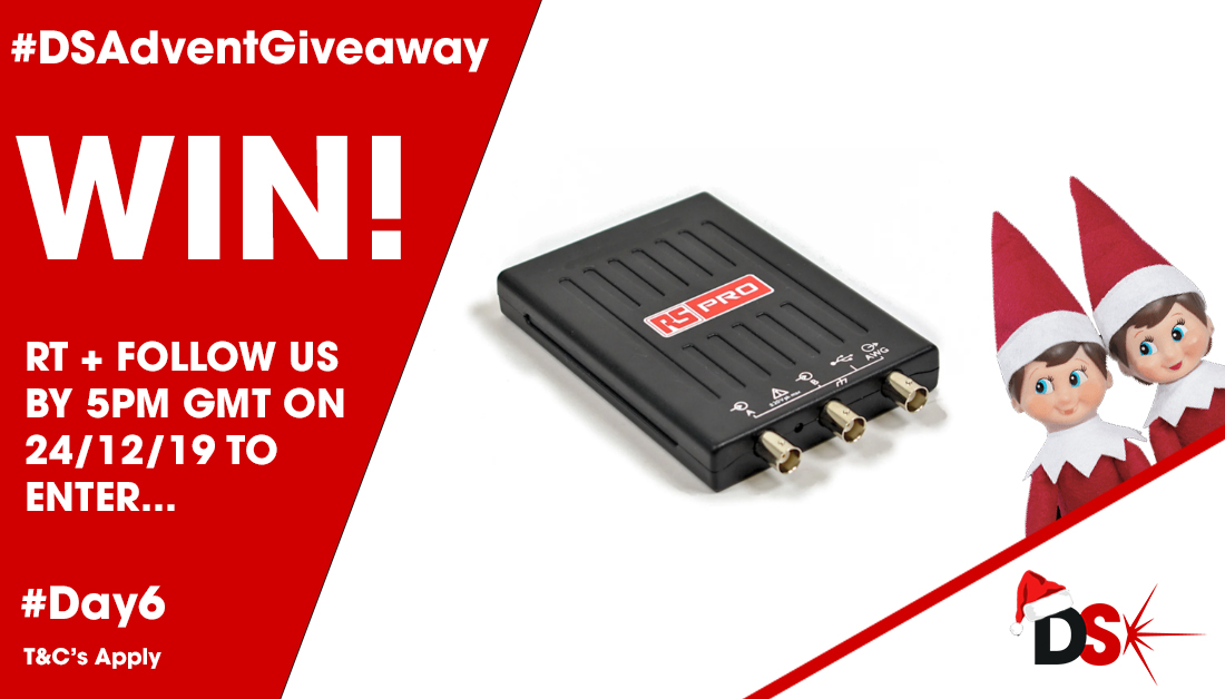 RSDesignSpark's tweet photo. It's #Day6 of our #DSAdventGiveaway. RT + Follow us by 5pm GMT on 24/12/19 for the chance to #WIN an RS Pro PC Oscilloscope powered by @picotech courtesy of @RSComponents #DSElves #Advent #Giveaway Full T&amp;C's at https://t.co/wgoiWKmn33 https://t.co/OVHA84rALc