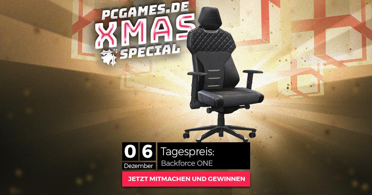 pcg_de's tweet image. 🎅 Heute bei unserem Xmas-Gewinnspiel: Der Backforce One Gamingstuhl! Das Lösungswort gibt's bei uns auf Facebook und hier geht's zum Artikel mit allen Infos: pcgames.de/xmas-special/ #Gewinnspiel #BackforceOne #Xmas #Weihnachten #PCG