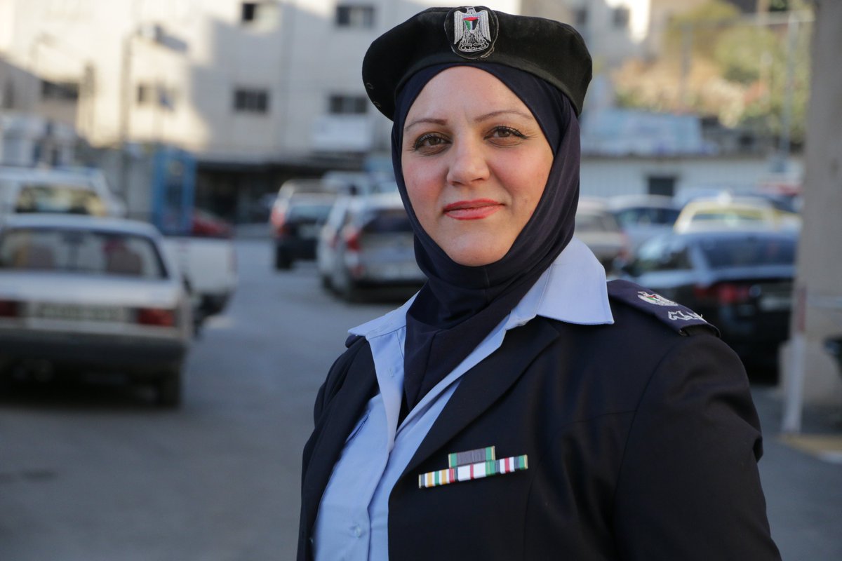MikkoHarjulehto's tweet photo. Palestinian police major Lana Mukhallalati works as the gender coordinator for the police in her hometown, Nablus. She oversees the fight against gender-based violence. Civilian CSDP Mission @EUPOLCOPPS supports her. #workingforhumansecurity https://t.co/nm1OXKxEpg https://t.co/mWsZYVS6st
