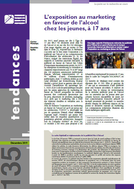 OFDT's tweet photo. Si vous n’avez pas encore pris connaissance du n° 135 de Tendances sur l'exposition des jeunes de 17 ans au marketing en faveur de l'alcool,  qui présente les résultats d’un module de l’enquête ESCAPAD mené auprès de 13 330 jeunes en 2017, découvrez le ici https://t.co/3Rc6nJtFbD https://t.co/1yiSj60a2m