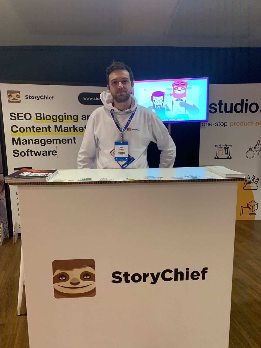 We're ready for day 2 of #marketingcongress. Come to our booth to learn how to cut your content process in half AND receive a 50% off code for StoryChief!