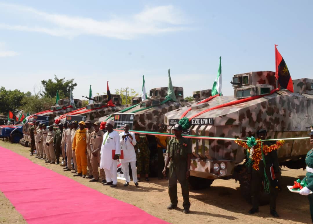CDS_Nig's tweet photo. I was proud to attend the COAS Annual Conference 2019 where the C-in-C, commissioned the made in Nigeria Ezugwu MRAP and the upgraded 44 Nigerian Army Reference Hospital to level 4 UN standard in Kaduna. Congratulations to @HQNigerianArmy, God bless the AFN. https://t.co/d4uBTxDEZ7