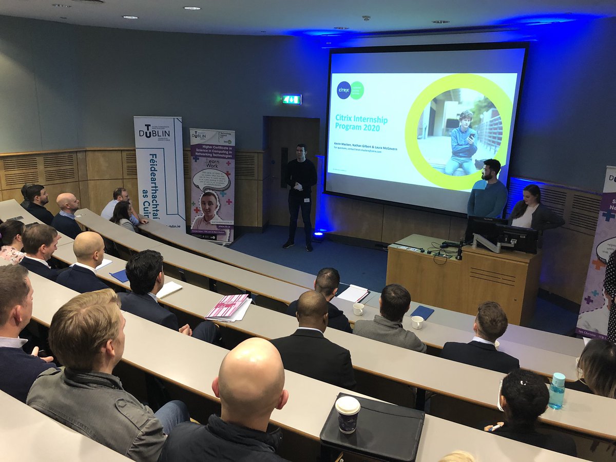 ClaireMacNamee's tweet photo. Welcome to @citrix here to tell us about the fantastic opportunities for @learn_and_work students for placements #Citrix #IndustryEngagement #StudentPlacement #EarnAndLearn #LearnAndWork #WeAreTUDublin #InfinitePossibilities https://t.co/ao6C6EkB7N
