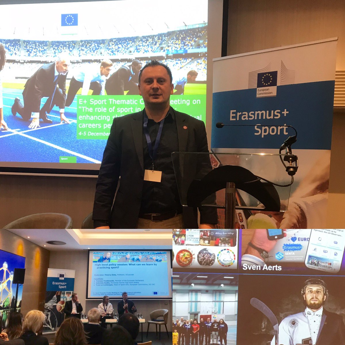 EUHLhockey's tweet photo. It was an honor to represent EUHA - European University Hockey Association at conference on dual career of students athletes organised by @EuSport and to be able to contribute to the discussion ... #euha #euhl #acuh #suha #universityhockey #hockey @Erasmus_Project @EUErasmusPlus https://t.co/2E20hr22sK
