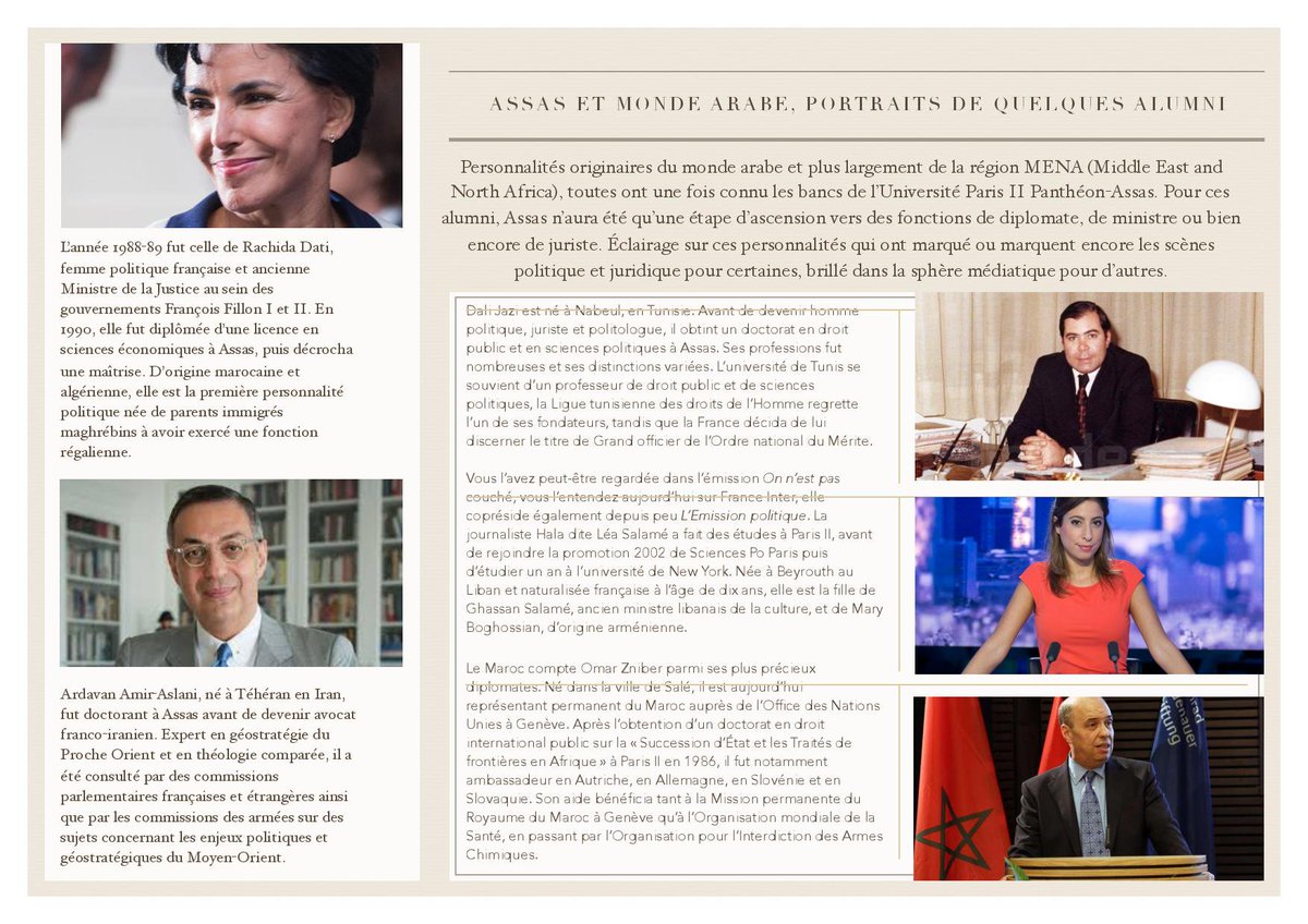 AllianceAssas's tweet photo. #Repost @AssasMondeArabe Découvrez quelques alumni célèbres de l'université @AssasParis2 originaires du #MondeArabe et de la région #MENA plus largement.
Un article signé Servane Le Dû
#TeamAssas #UP2PA #Assas #AssasAlumni #Droit @datirachida @LeaSalame  @a_amir_aslani https://t.co/71FfLme0j3