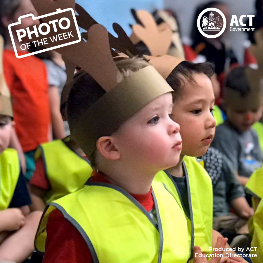 Our #photooftheweek is from Richardson Primary School. The school end of year concert was a great success involving significant concentration by these young participating reindeer. Congratulations to everyone celebrating graduations and end of year events this week. 👏🦌#canberra