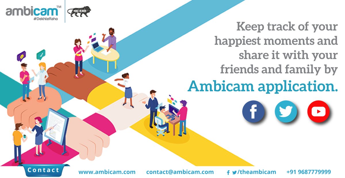 TheAmbicam's tweet photo. #SocialSharing feature of Ambicam provides lots of benefits like making the small video clips and sharing that footage with your loved ones.

visit us: https://t.co/5GZvGTHkNH

#Share #Video #Technology #Safety #CCTV #Security #Surveillance #Cloudcamera  #DekhteRaho #Ambicam https://t.co/VLj3ZovqIo