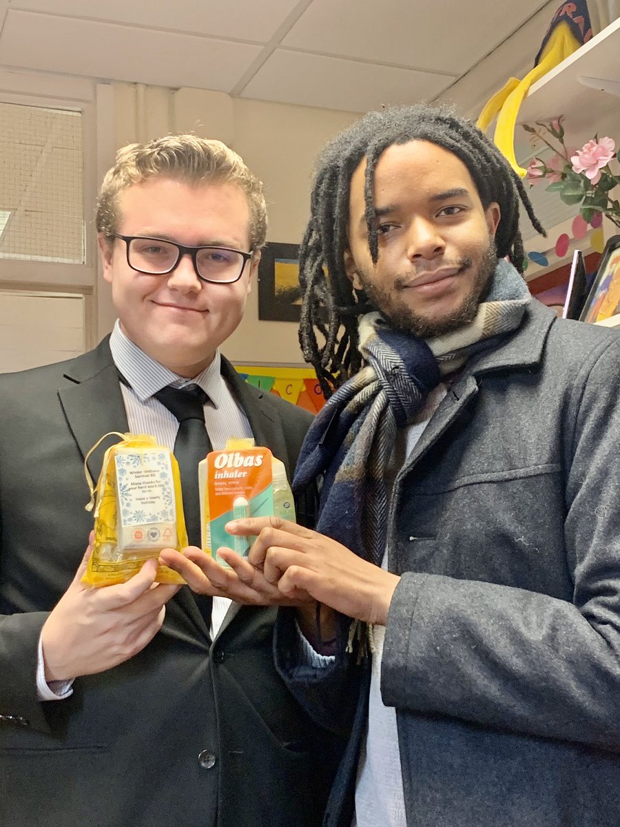 NCCBrent's tweet photo. Thanks to our fellow Newman School @NrcStaff we have taken your idea & produced our own #winterwellnesspacks Our staff were delighted! @CchaplainNc @The_Us_Trust @RCWestminster #staffwellbeing @BootsUK @OLBAS_Remedies #jakeman #tissues #handgel https://t.co/ien0uAZME8
