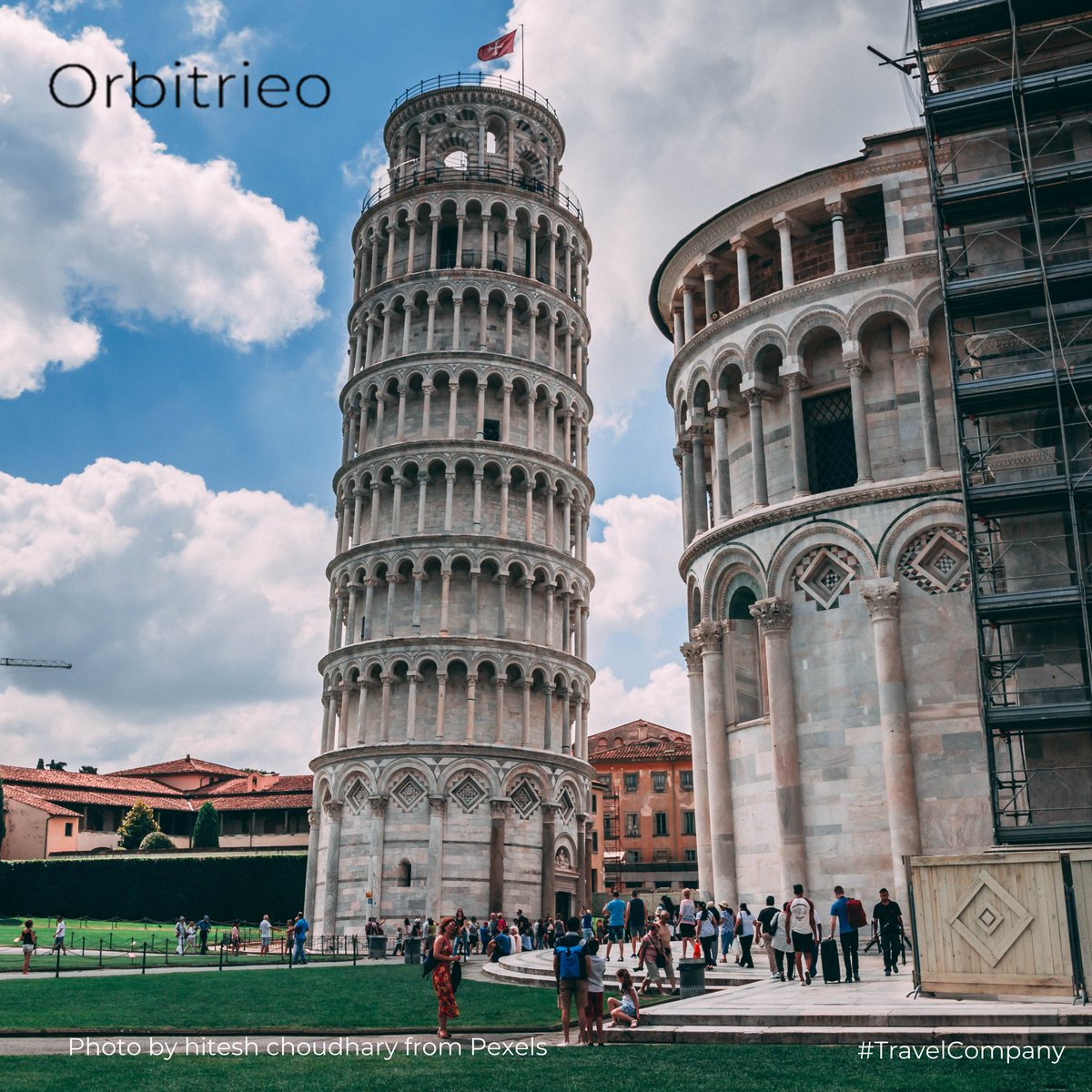 orbitrieo's tweet photo. There has been controversy about the real identity of the architect of the Leaning Tower of Pisa 
#Orbitrieo #TravelCompany #Italy #LeaningTowerOfPisa #HiteshChoudhary #Pexels https://t.co/oLC0l9W8An