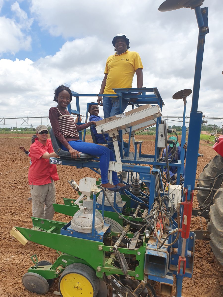 Mechanised sowing of soybean breeding experiment at IITA-Zambia. 750 plots planted in 2 hours <a href="/IITA_CGIAR/">IITA</a>