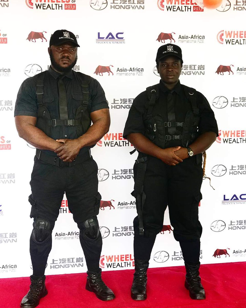 Shieldsworth's tweet photo. WHEELS OF WEALTH BUSINESS SUMMIT AND TRADE SHOW 2019.
•
•
We don’t stop, we don’t go off duty, we are always watching , always top of the game, we are #shieldsworth #shieldsworthsecurity
•
•
Event planned by @justawesome_ng
#bouncers #bouncersinlagos https://t.co/QSO7WFcDwy