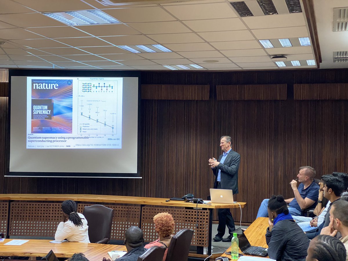 ilsinay's tweet photo. #databreakfast Prof. @petruccione is giving a talk on “Quantum Advantage “ https://t.co/jMdqup9MOY