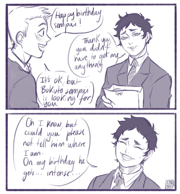 A little something I did for Akaashi's birthday and forgot to post it here so...here you go XD
#Haikyuu 