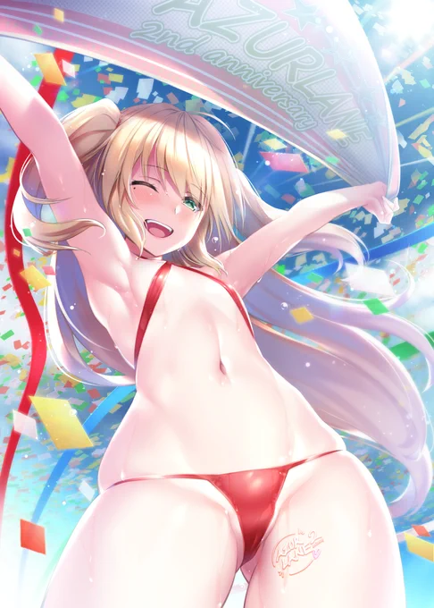 これかな～。やっぱ頑張って描いたり、新発見があったやつが思い入れありますね。あと、あてちゃん。アズレンしか描かないわけじゃないですけど一年中描いてましたね?
#2019年自分が選ぶ今年の4枚 