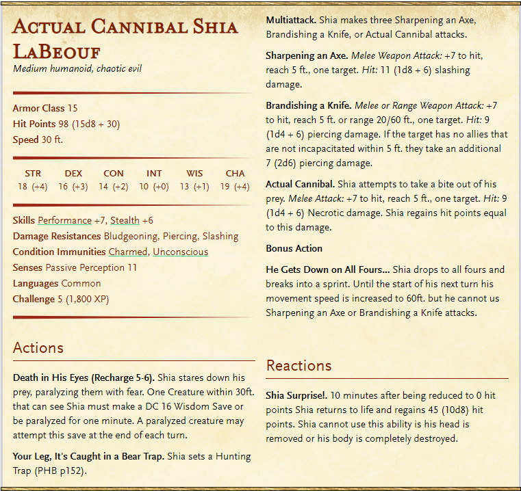 A Thread from nick_kapur "A DnD monster of Actual Cannibal Shia
