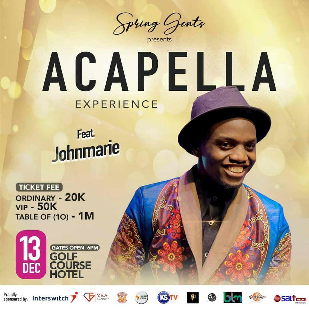 spGentsfam's tweet photo. Nsiima Nsiima Nsiima in #AcapellaExperience19 #AcapellaExperience19 #AcapellaExperience19 with @springgents same stage imagine such presentation on #13thDec2019 at #GolfcourseHotel 
Tosubwa!!! https://t.co/CCBWgISy0Y