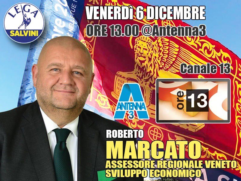 roberto_marcato's tweet photo. #Antennatre #ore13 #Marcato #Lega @antennatre @LegaVeneto https://t.co/asooQys30h