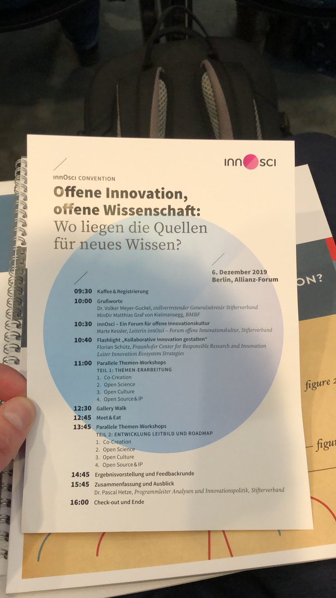 MalteCSR's tweet photo. Ein interessanter Tag steht bevor bei der innOsci Convention in Berlin!
@InnoOsci #innOsci. Dank an den @stifterverband und @BMBF_Bund https://t.co/iFK4mDzqcb