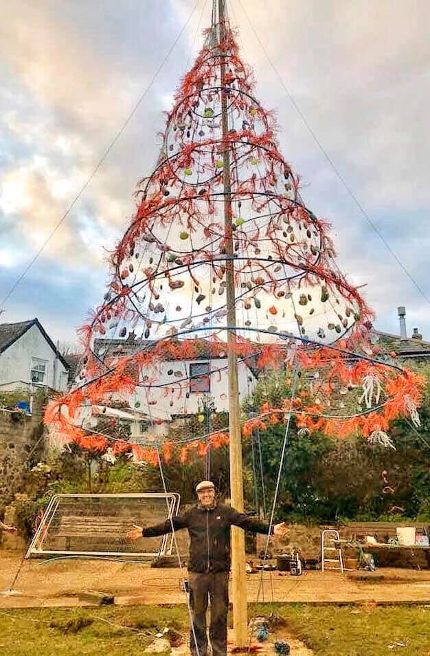 LightsNewlyn's tweet photo. Newlyn’s recycling Christmas masterpiece! Come and see for yourself @itvwestcountry @BBCCornwall @BBCSpotlight @piratefm @piratefm @iHeartRadio @coastfm963 Friday 13 December from 6pm for switch on celebrations #recyleandreuse @plasticfreepz https://t.co/bojRsBK2fo