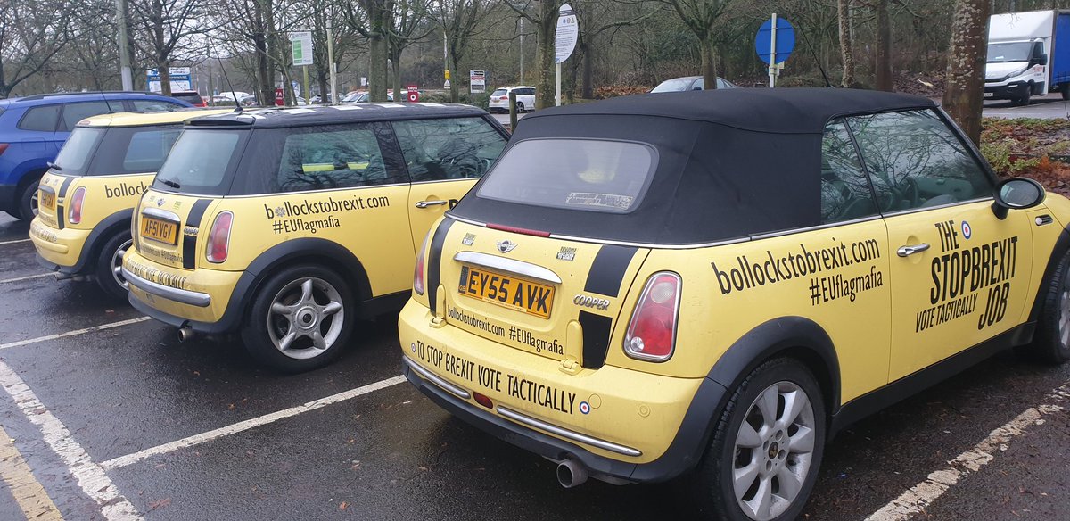 On our way to the mini #Cowley plant where our #StopBrexitJob minis were made with European cooperation, Just-in-time logistics and freedom of movement for goods and people. 
#brexit = closures