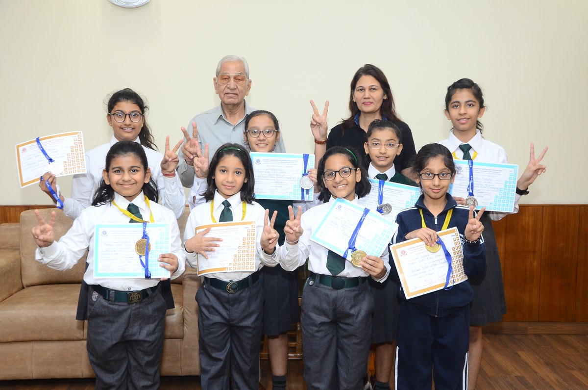 ModernDps's tweet photo. Budding athletes of Grades III to VIII as they participated in CBSE National Gymnastics Championship with unprecedented fervour.  Team MDPS clinched the coveted first position in U-11 Girls Category and second position in U-14 Girls Category. Congratulations to the winners! https://t.co/AxWC23UvPf