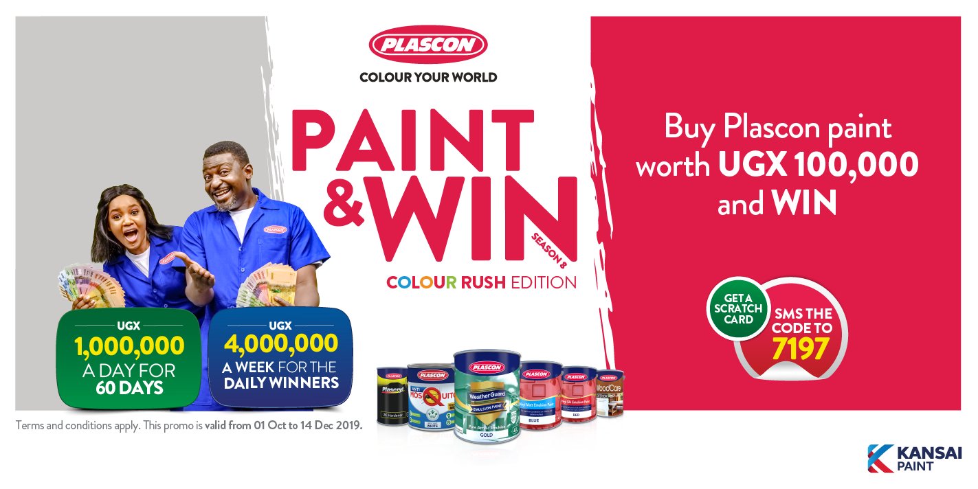 Plascon Uganda on Twitter "Buy paint worth 100k and you are guaranteed