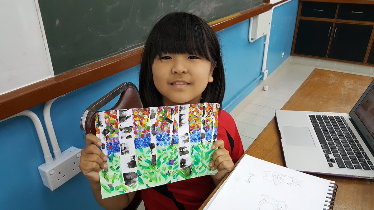 DSCEMsC's tweet photo. We are making aspen trees inspired by the work of @MMcKinnonArt! #artchat #dscke #4thgrade https://t.co/dwgKThCF36