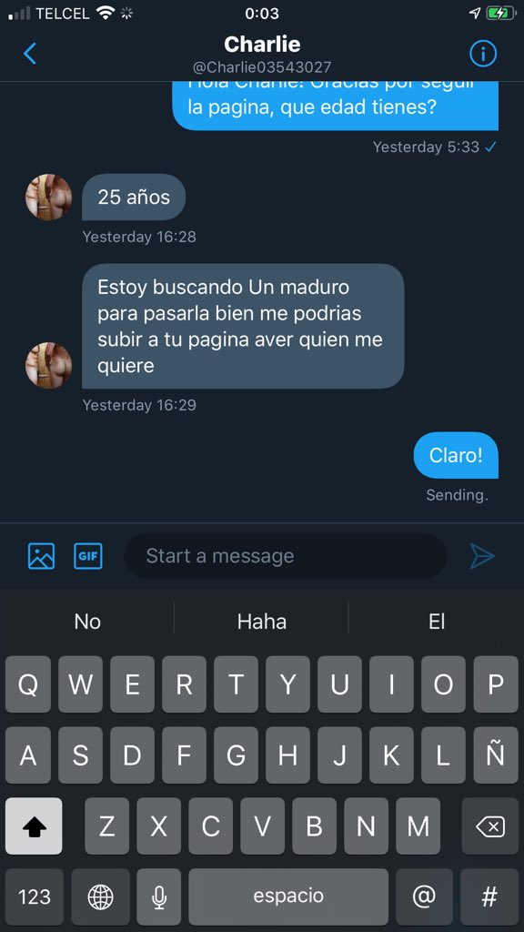 andrex_daniel's tweet photo. Charlie 25 años busca Maduro para pasarla bien! https://t.co/QkdXyotaJA
