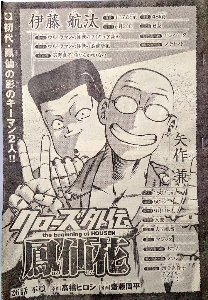 本日より発売中の月刊少年チャンピオンに

クローズ外伝鳳仙花 26話目載っております‼️

是非よろしくお願い致します‼️

#クローズ
#クローズ外伝
#クローズ外伝鳳仙花
#鳳仙花
#鳳仙
#鳳仙学園 