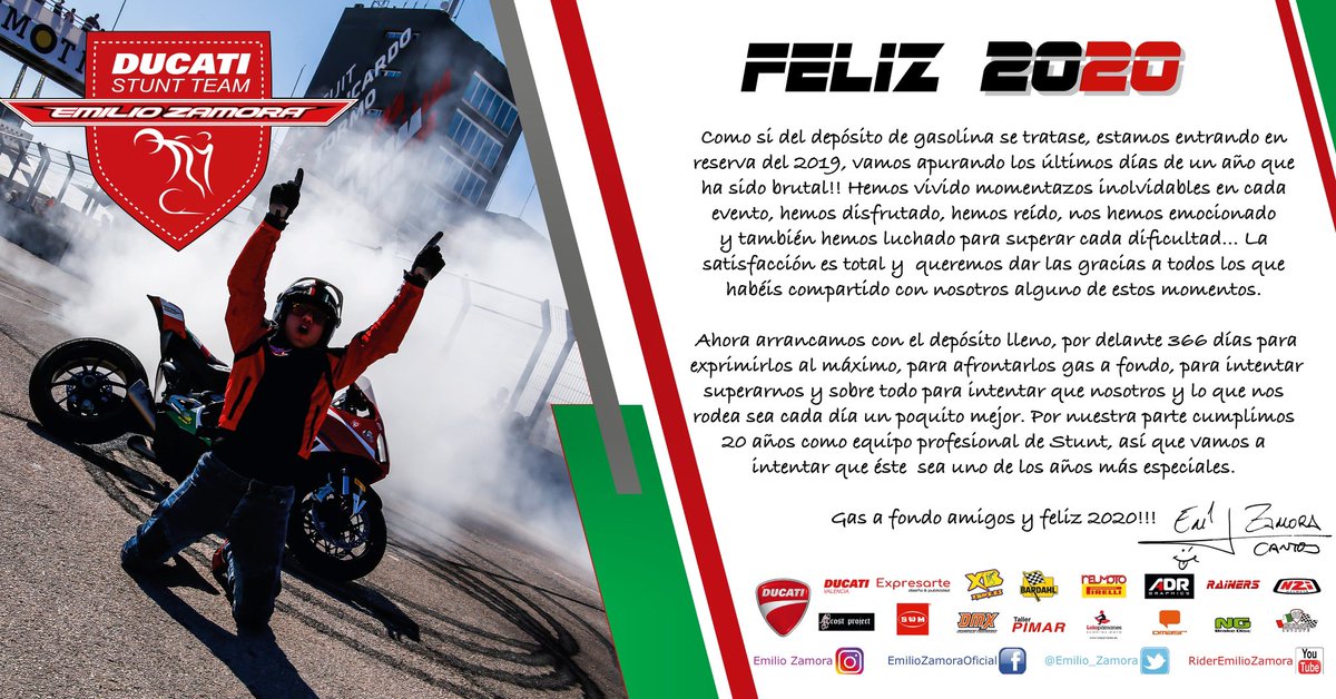 Emilio_Zamora's tweet photo. Ya están aquí los calendarios 2020 del Ducati Stunt Team!! Lo quieres?? Entra en https://t.co/s3V4bLqfKY y descubre cómo conseguirlos! Gaaaaassssss 🏍💨
Gracias Expresarte Diseño por mimar al máximo cada detalle
#calendario #ducatistunt #2020 #new #consiguelo #ducati #stunt https://t.co/Yz6K5QYLx2