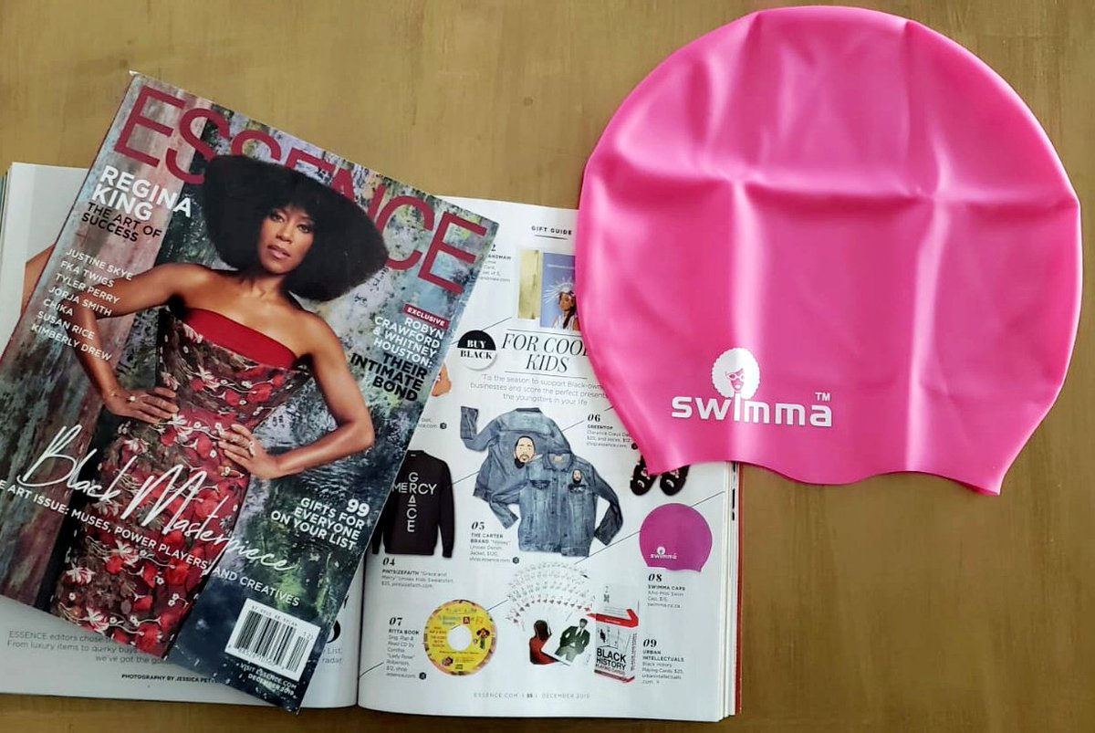 Swimma Caps featured on page 55 of the December 2019 Issue of @essence magazine. We are incredibly grateful to #essencemagazine #USA 🇺🇸
Cap not included.😊