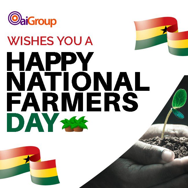 GroupOai's tweet photo. Let us not forget that the cultivation of the earth is the most important labor of man. When tillage begins, other arts will follow. The farmers, therefore, are the founders of civilization.
- Daniel Webster.

Happy Farmers Day To All Farmers In Ghana 🇬🇭!
#FarmersDay #OaiGroup https://t.co/FIfWZMDhfj