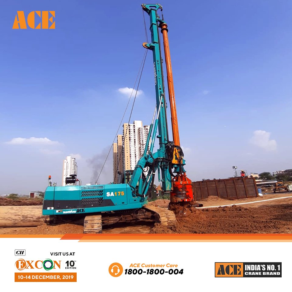AceCranesIndia's tweet photo. Constructing solid underground foundations!
#ACE #AceIndia #ACEIndiasNo1Cranebrand #acecranesindia #LiftingIndiasgrowth #EXCON2019 #ACEatEXCON #friday #weekend #Piling Rigs #Foundation #Picoftheday #Soil #Equipment https://t.co/oqCpGkEqax