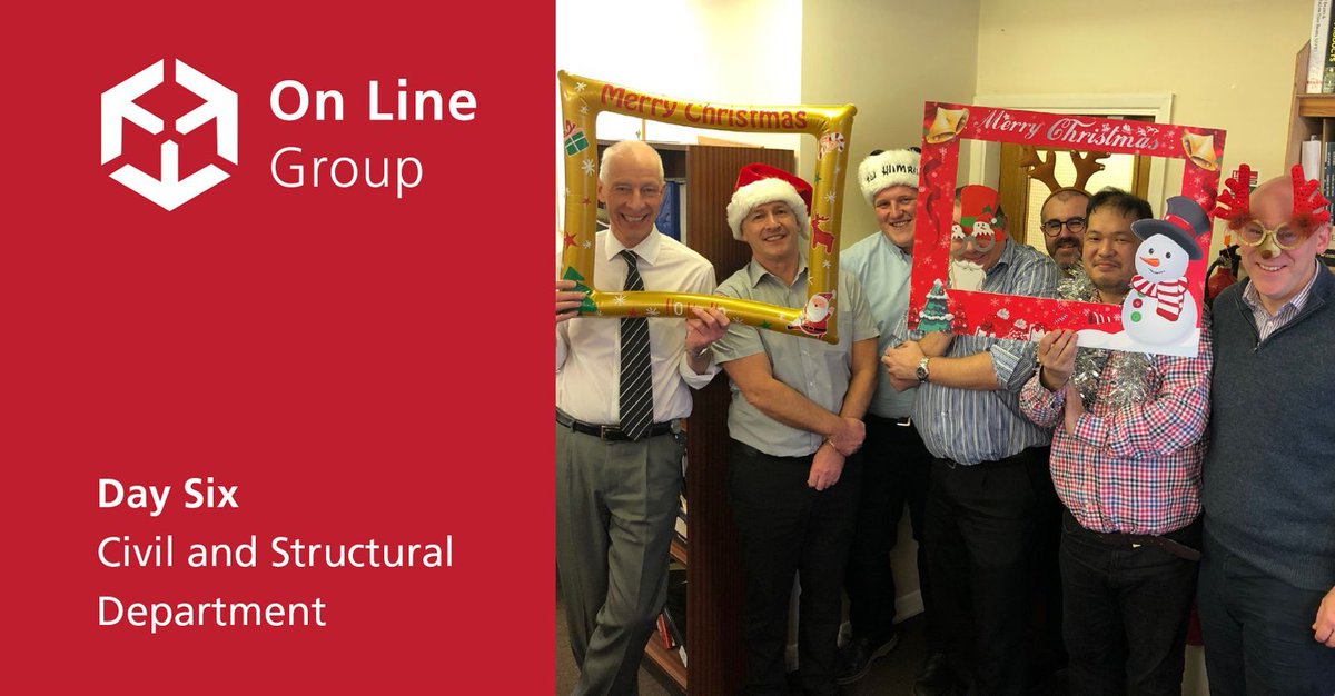 On_Line_Group's tweet photo. Getting into the Festive Cheer... On Line Design’s Gordon, Keith, Maxx, Mike, Nikki, Oliver and Damon.
#DaySix #countdowntochrismas #StructuralDesigners #Civils #ProcessEngineer #OnLineGroup https://t.co/yRHr5uERJS